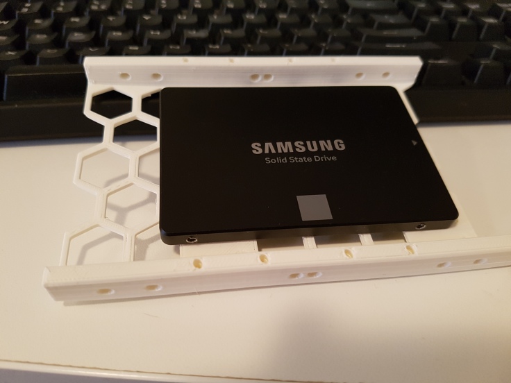 SSD mounted to the bracket